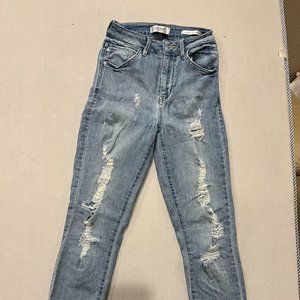 Guess Womens 24 Premium Skinny Low Rise Strech Jeans, Medium Wash Denim